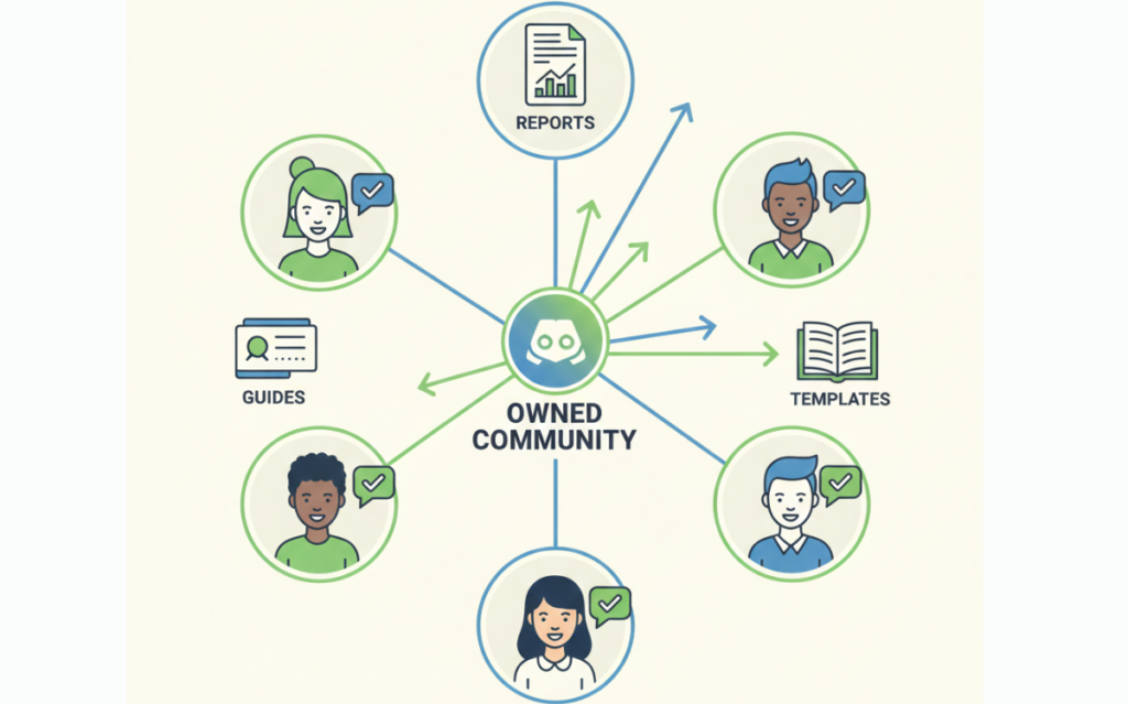 Imagery depicting the key elements of an integrated strategy to proactively manage and respond to the challenges posed by competitor dark social practices.