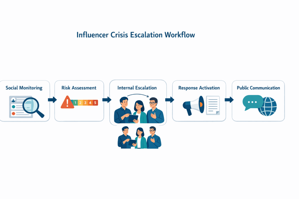 A split-screen graphic comparing a downward red trend line during a "Crisis Period" to an upward green trend line during "Recovery."