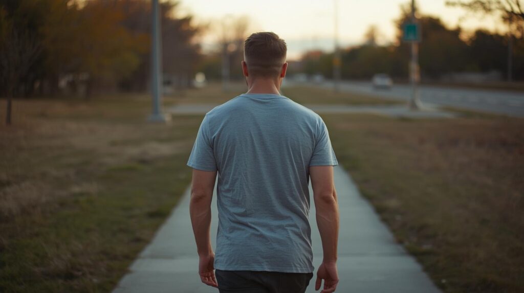 Person walking forward on path symbolizing Post-Crisis Recovery journey toward stability and organizational growth