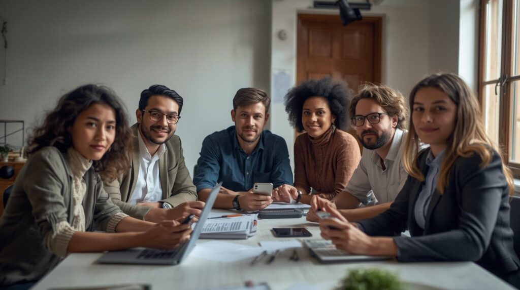 Team meeting to develop crisis response email templates for brand reputation management and customer communication