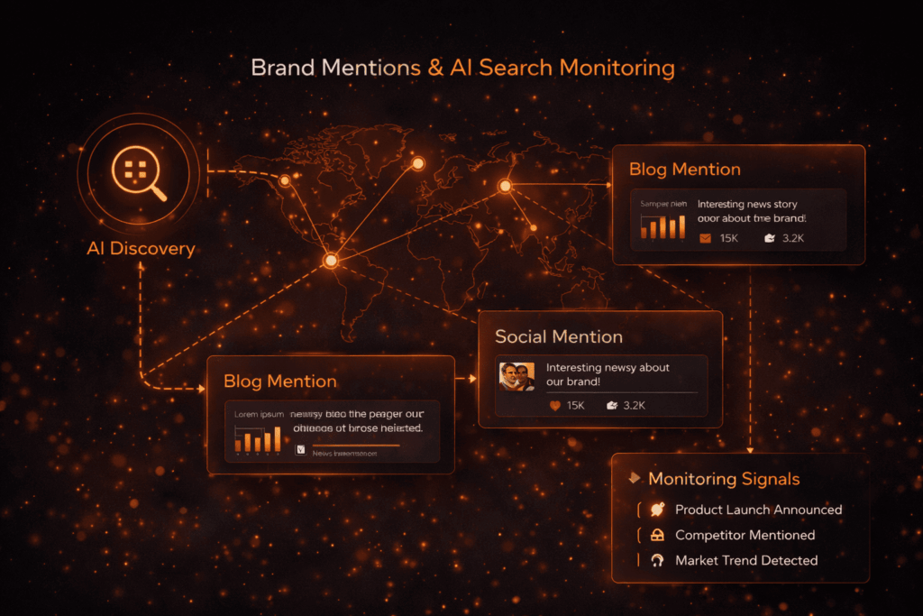 brandjet ai vs instantly comparison showing AI-powered brand mention monitoring across blogs and social media globally