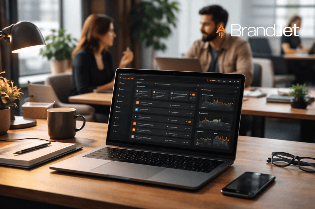 How to Get Clients as a Startup by managing outreach campaigns on BrandJet's dark-themed analytics platform.
