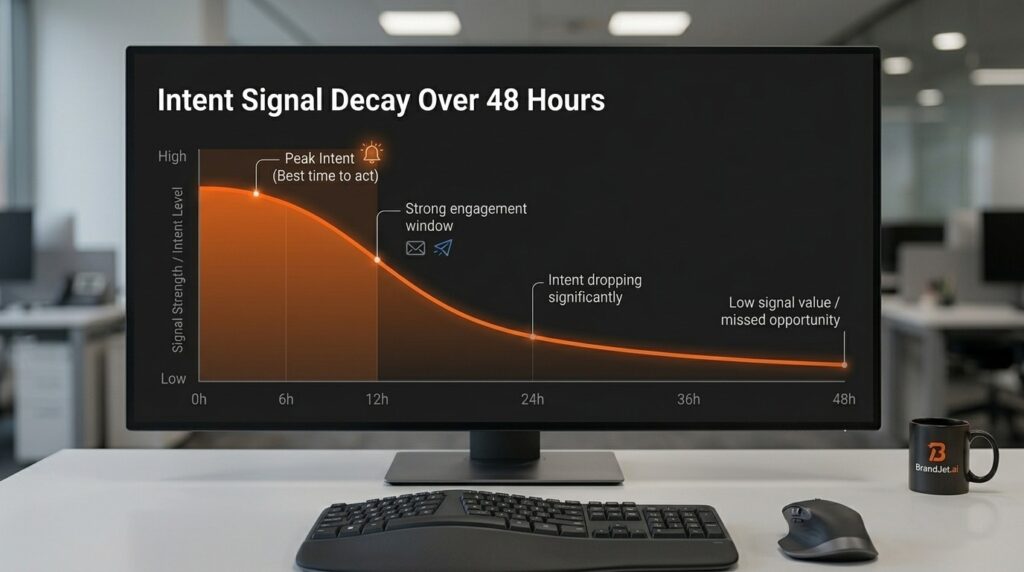 Sales strategist uses data insights to launch intent driven campaigns in BrandJet before intent signal decays